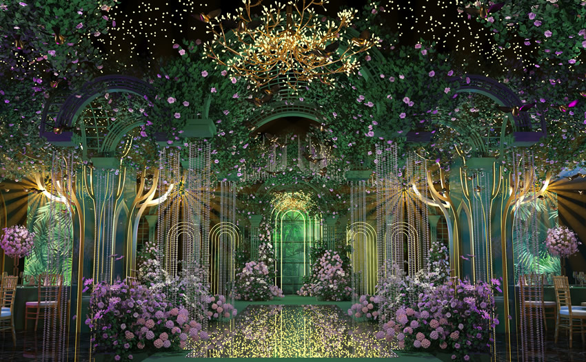 巧家奇妙森林婚礼堂效果展示